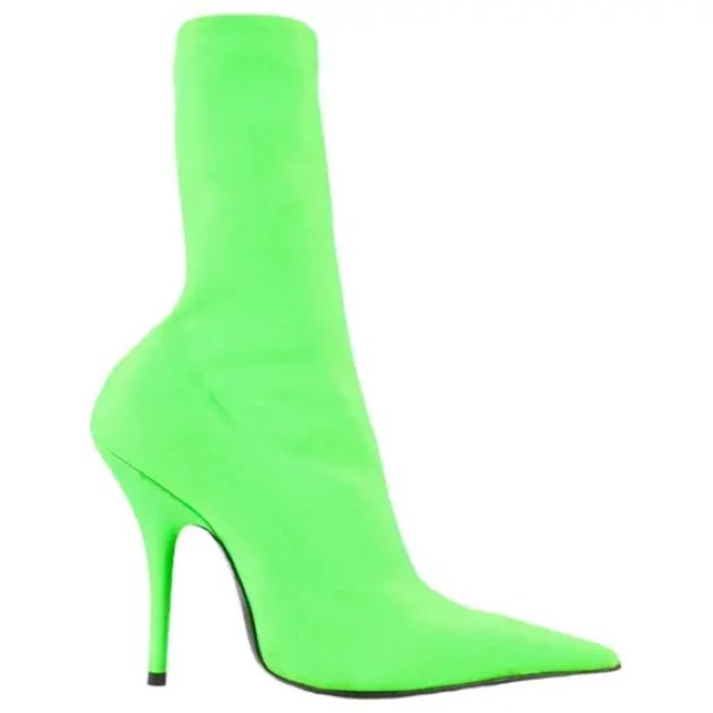 Balenciaga Vibrant Green Ankle Boots